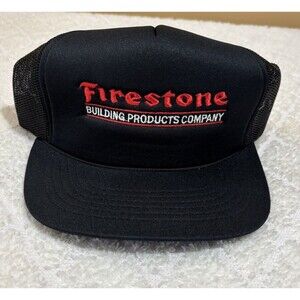 Vintage 90s Firestone Building Products Mesh Back Foam Insert Trucker Hat